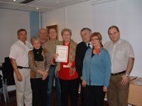 Frá afhendingu styrks til Mæðrastyrksnefndar 12. des. 2005