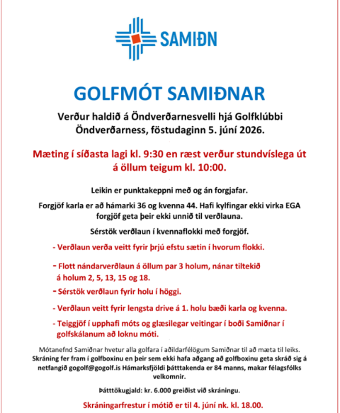 Golfmót Samiðnar 2026