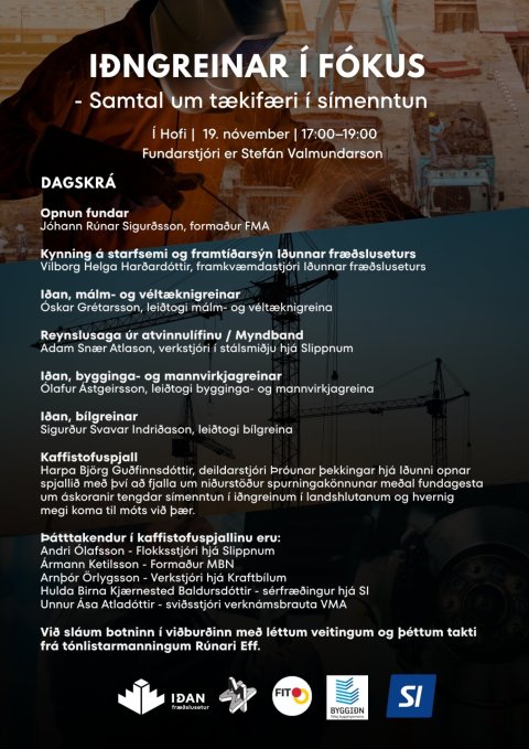 Þú kæri félagsmaður getur haft áhrif. Opið samtal um fræðslu og framtíð iðngreina á Norðurlandi hvet…